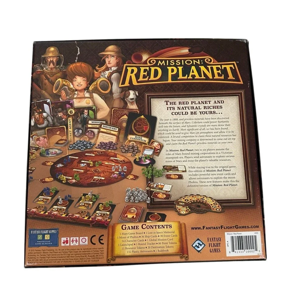 Mission Red Planet Board Game Complete Fantasy Flight 2015